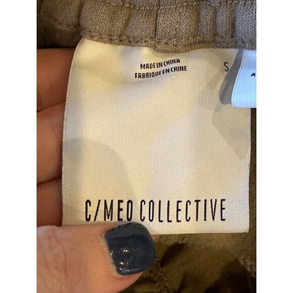 C/MEO‎ Collective Pants Women Small Tan Balloon Jogger Sweat Pants Athleisure - Picture 7 of 10